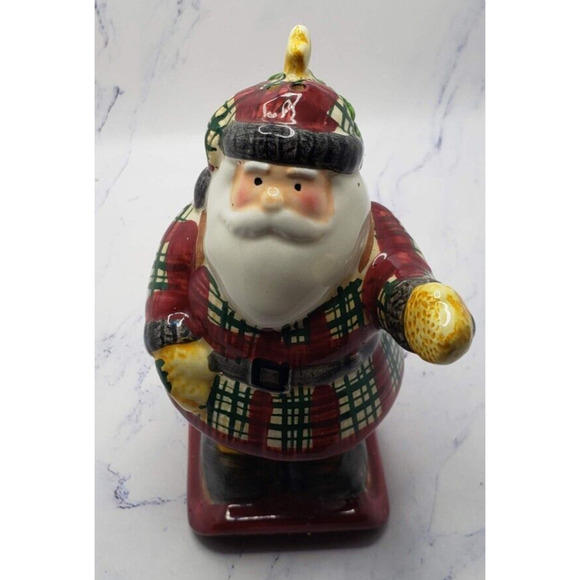 Sakura Classic Santa Christmas Holiday Ceramic 5 Inch Salt Shaker - Picture 6 of 10